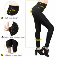 3 Pack Women‚Äôs Fleece Lined Leggings High Waist Stretchy warm