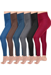 3 Pack Women‚Äôs Fleece Lined Leggings High Waist Stretchy warm