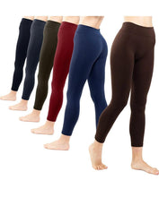 2 Pack Women‚Äôs Fleece Lined Leggings High Waist Stretchy warm