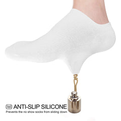 Chaussettes invisibles Comfort Rich pour hommes - Coton noir et blanc, taille 10-13