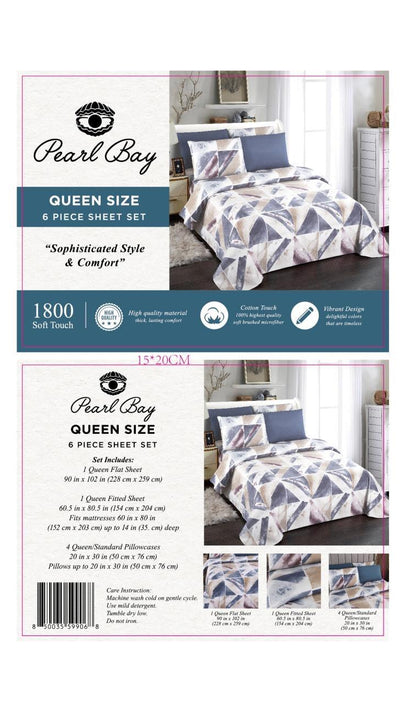 Pearl Bay 6 Piece Bed Sheet Set (12 Styles)