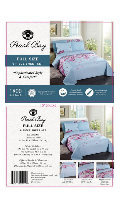 Pearl Bay 6 Piece Bed Sheet Set (12 Styles)