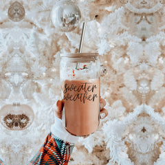 Sweater Weather Glass Cup