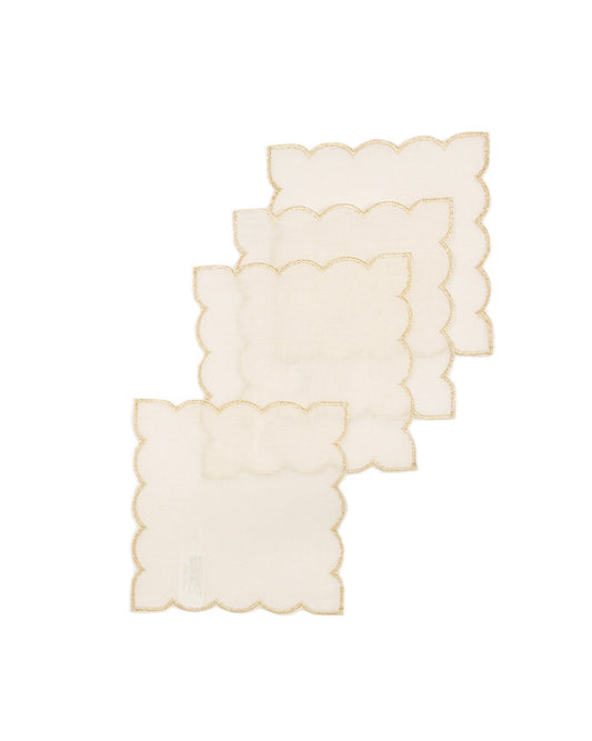 Sous-verres élégants et chics transparents 6'' x 6'', lot de 4.