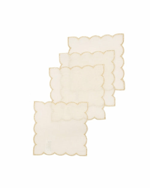 Sous-verres élégants et chics transparents 6'' x 6'', lot de 4.