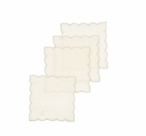 Sous-verres élégants et chics transparents 6'' x 6'', lot de 4.