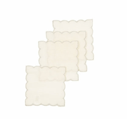 Sous-verres élégants et chics transparents 6'' x 6'', lot de 4.