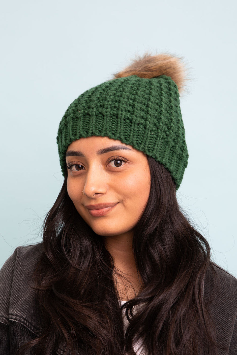 Textured Pom Beanies