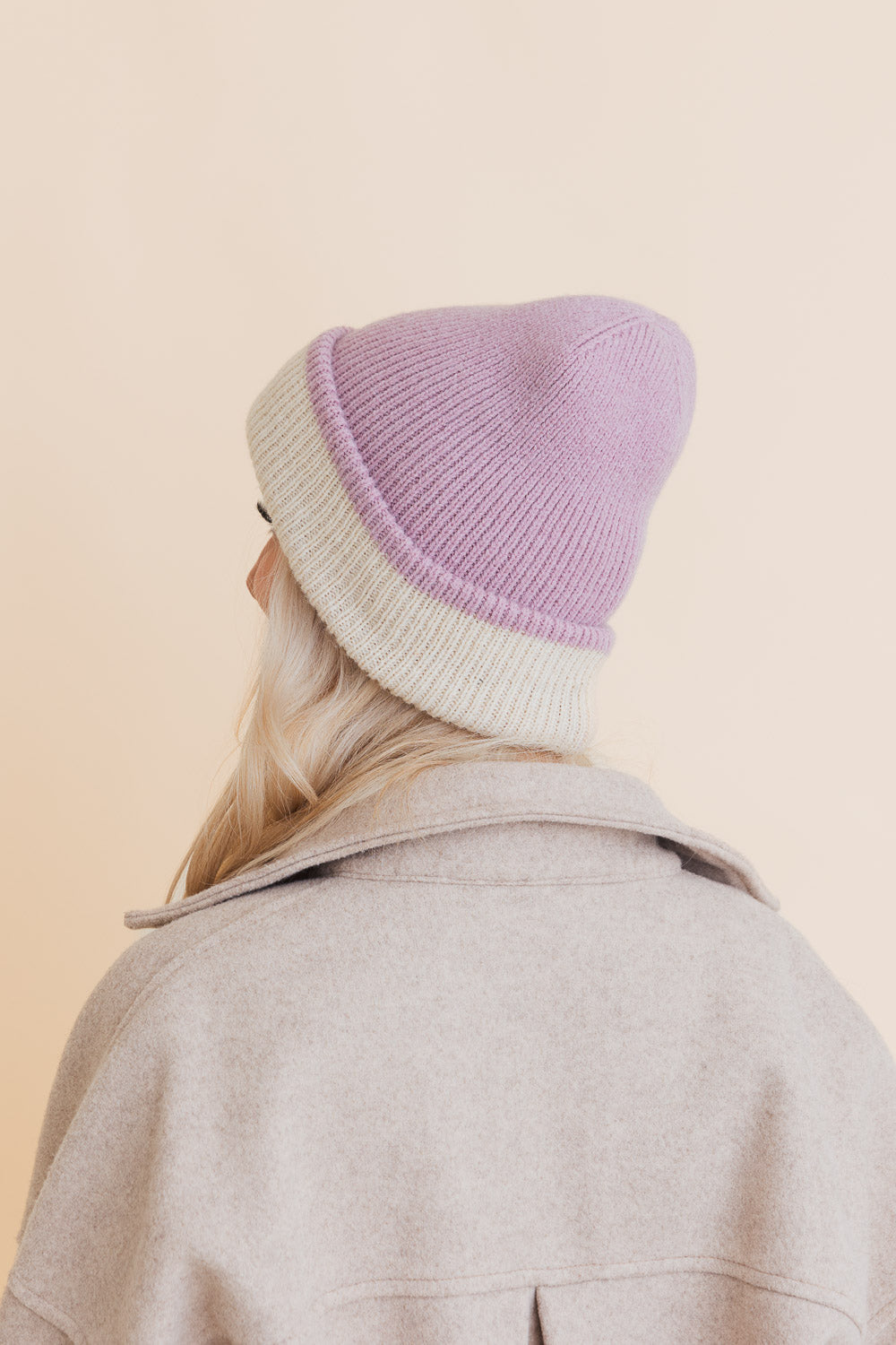 Two-Tone Knit Beanie