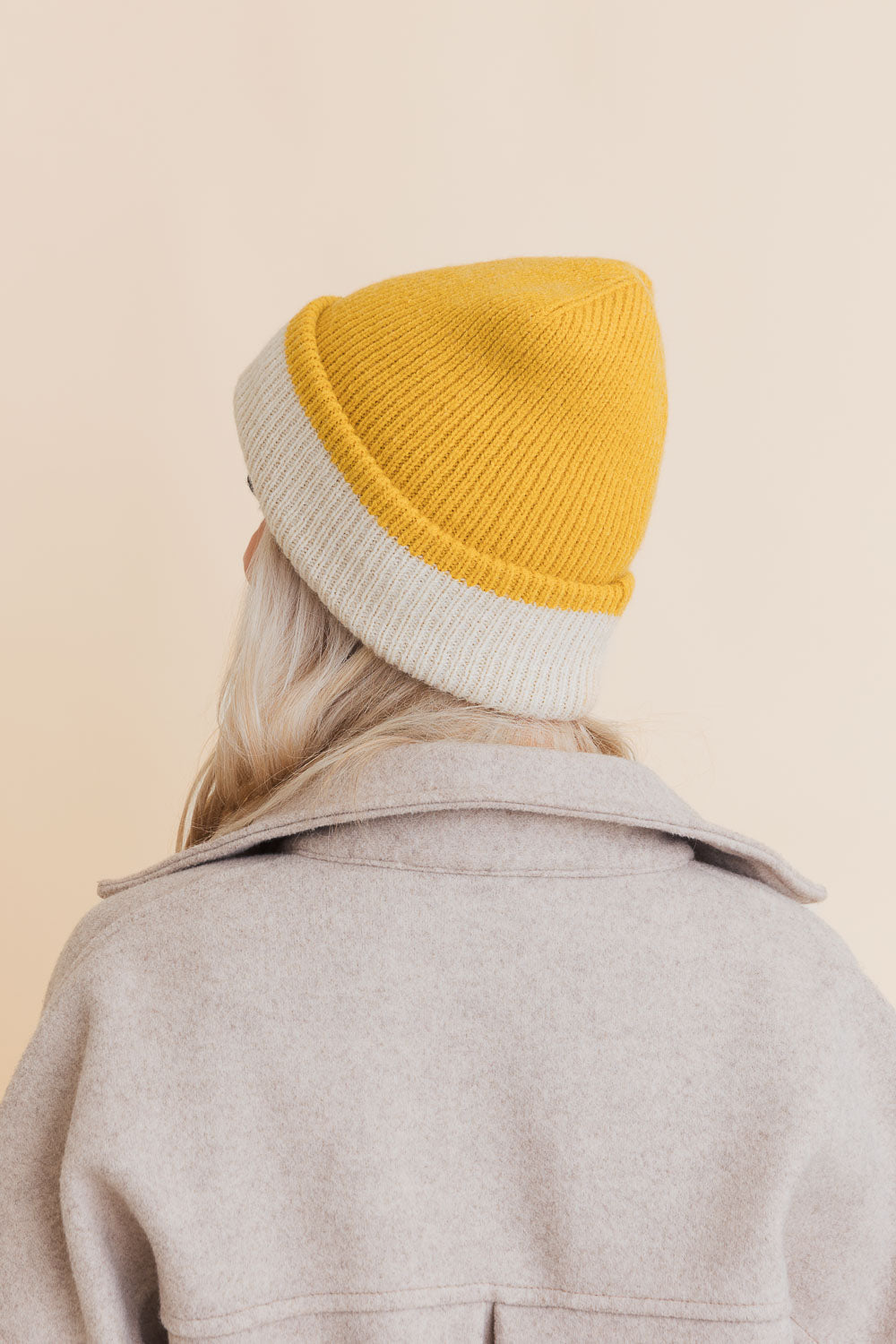 Two-Tone Knit Beanie