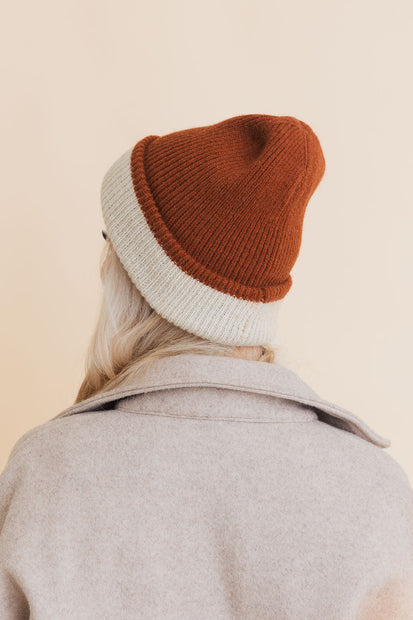 Two-Tone Knit Beanie