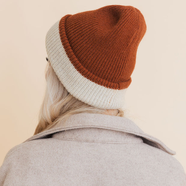 Two-Tone Knit Beanie