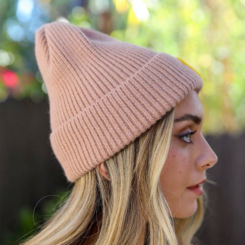 Smiley Ribbed Beanie