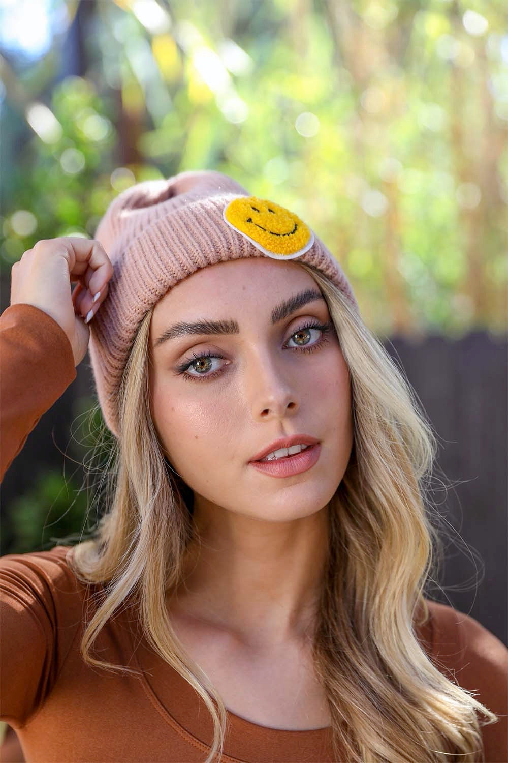 Gorro acanalado Smiley 