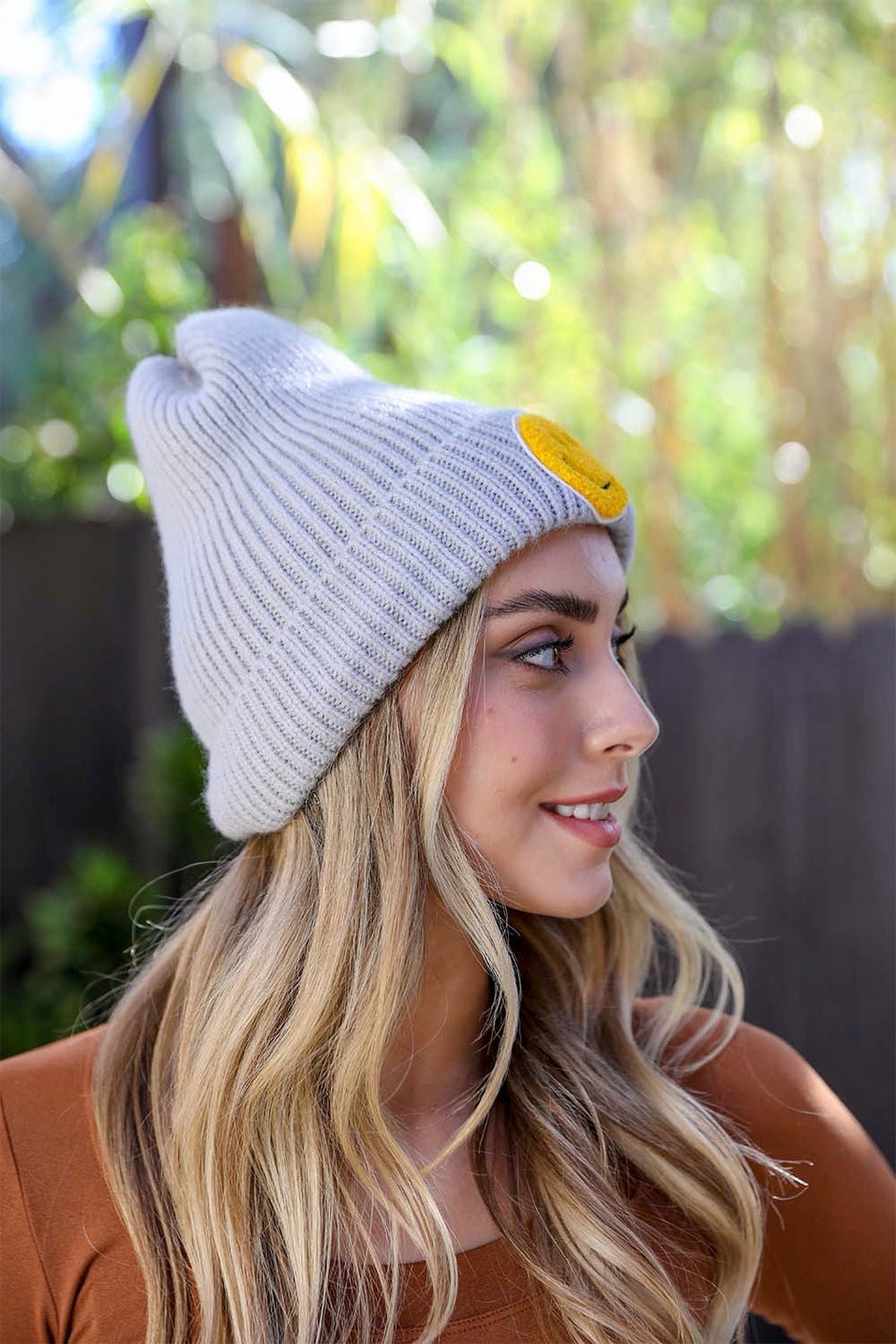 Gorro acanalado Smiley 