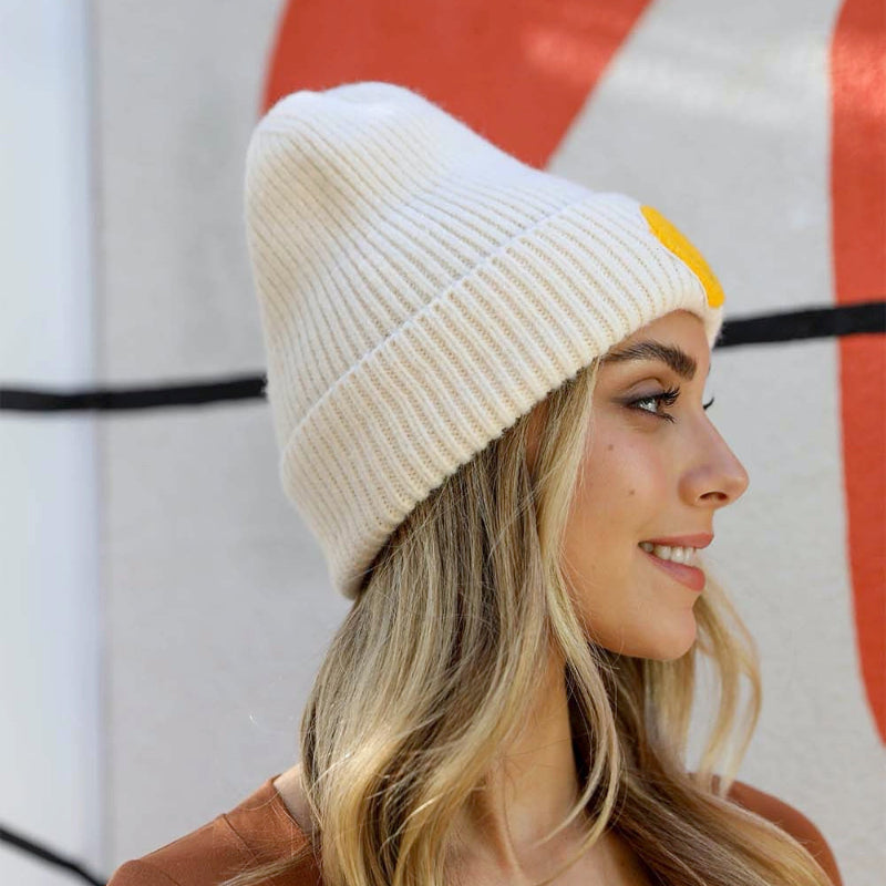 Smiley Ribbed Beanie