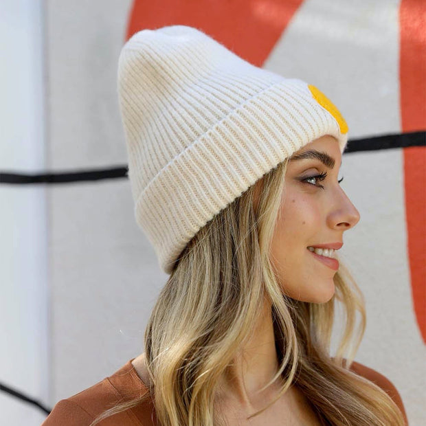 Smiley Ribbed Beanie