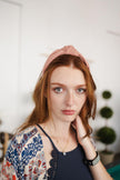 Diadema con moño a rayas