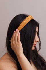 Vegan Leather Patterned Headband