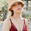 Women Bucket Hat Textured Wide Brim Casual Summer Hat