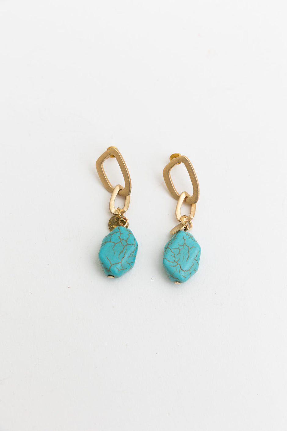 Turquoise Chain Earrings