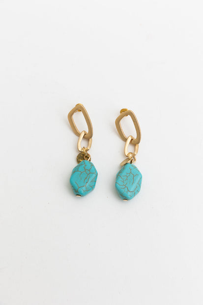 Turquoise Chain Earrings