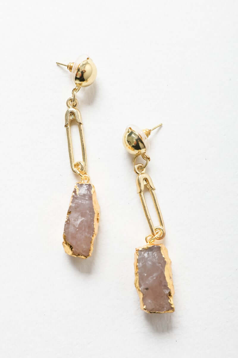 Boucles d'oreilles en pierres précieuses