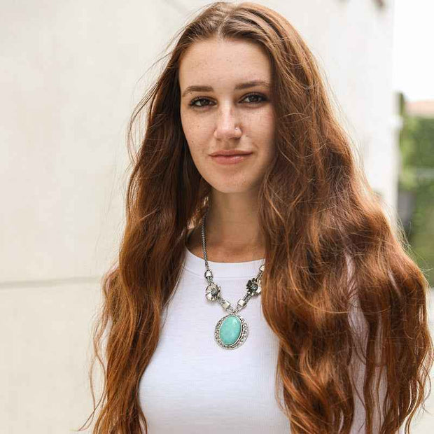 Floral Stone Necklace