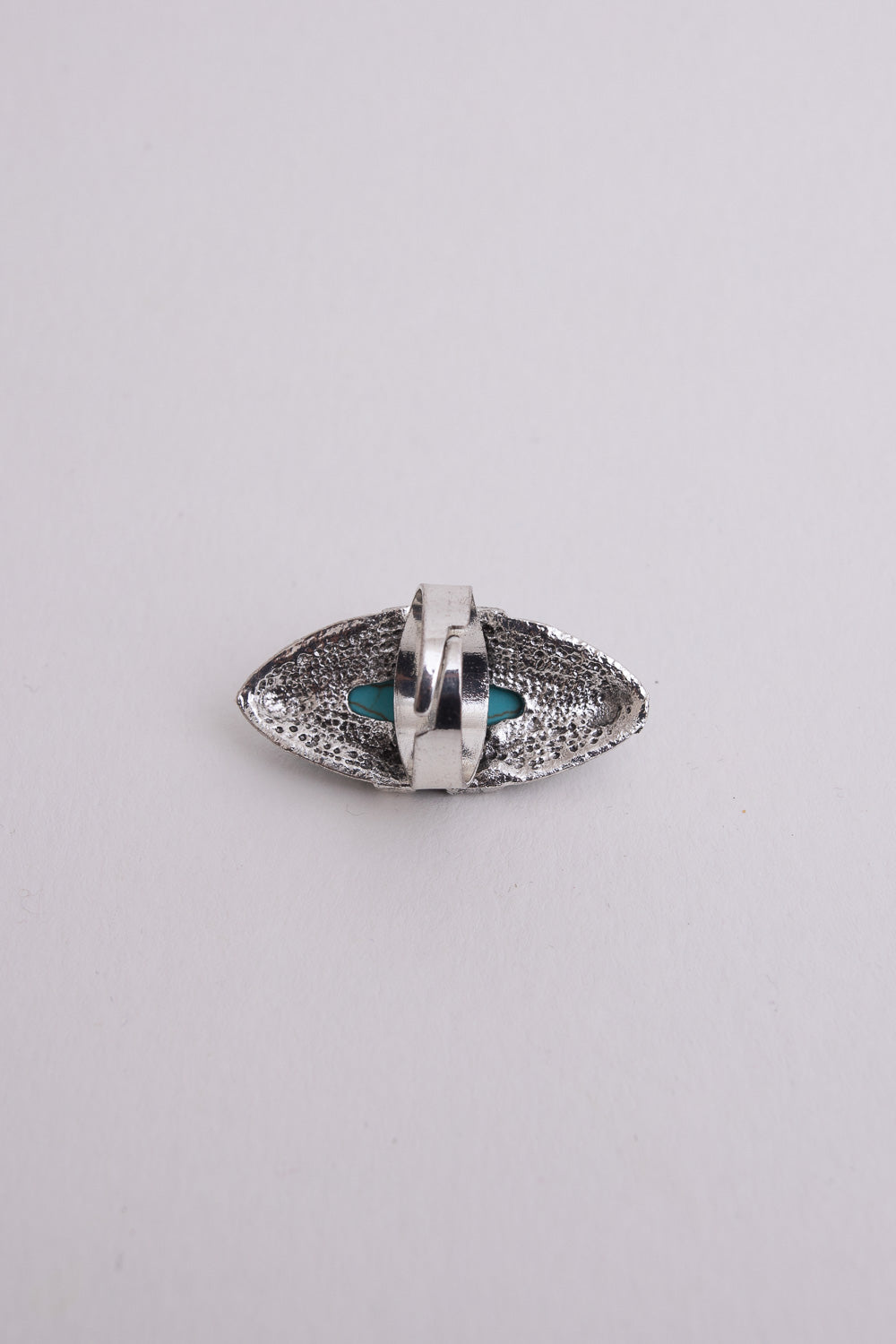 Bagues en argent taille marquise turquoise.