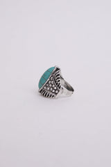 Bague classique en turquoise marquise