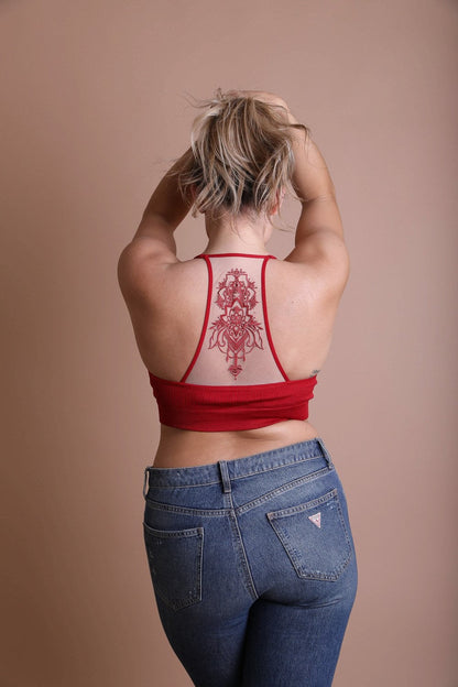Tattoo Back Mesh Bralettes