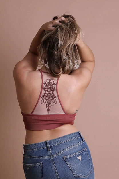 Tattoo Back Mesh Bralettes