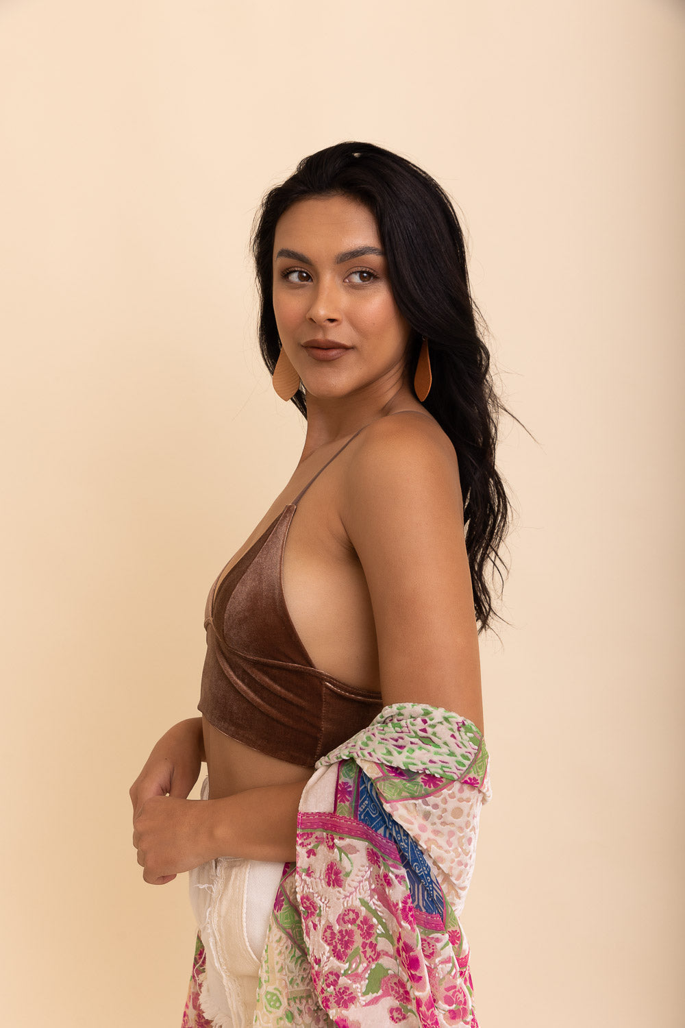 Velvet Longline Bralette