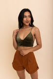 Velvet Longline Bralette
