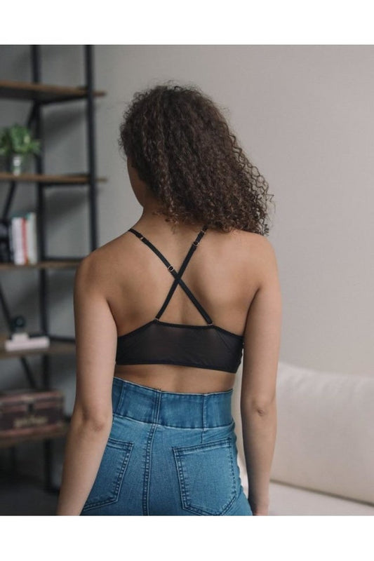 Lace Floral Embroidered High Neck Bralettes.