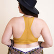 Mustard Knit Halter Bralette Top for Women