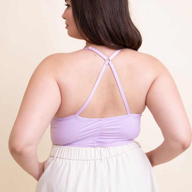 Women V-Neck Halter Crop Top Sleeveless Summer Wear