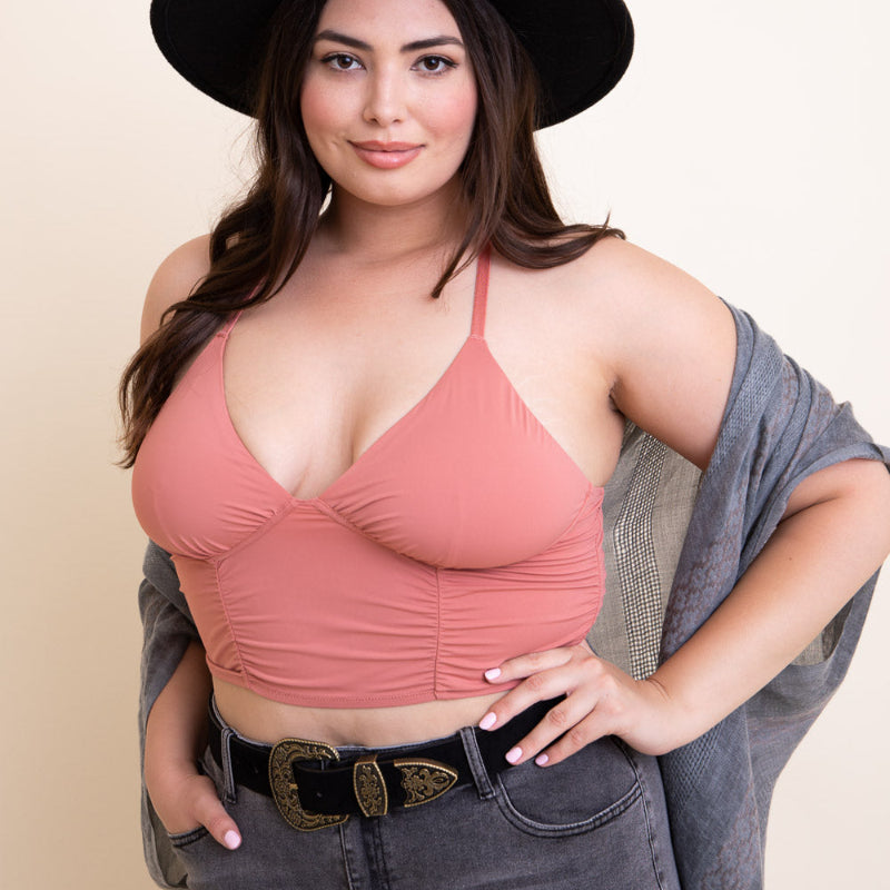 Women V-Neck Halter Crop Top Sleeveless Summer Wear