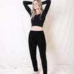 Wide Band Lounge Pants with Relaxed Fit and Soft Fabric Finish