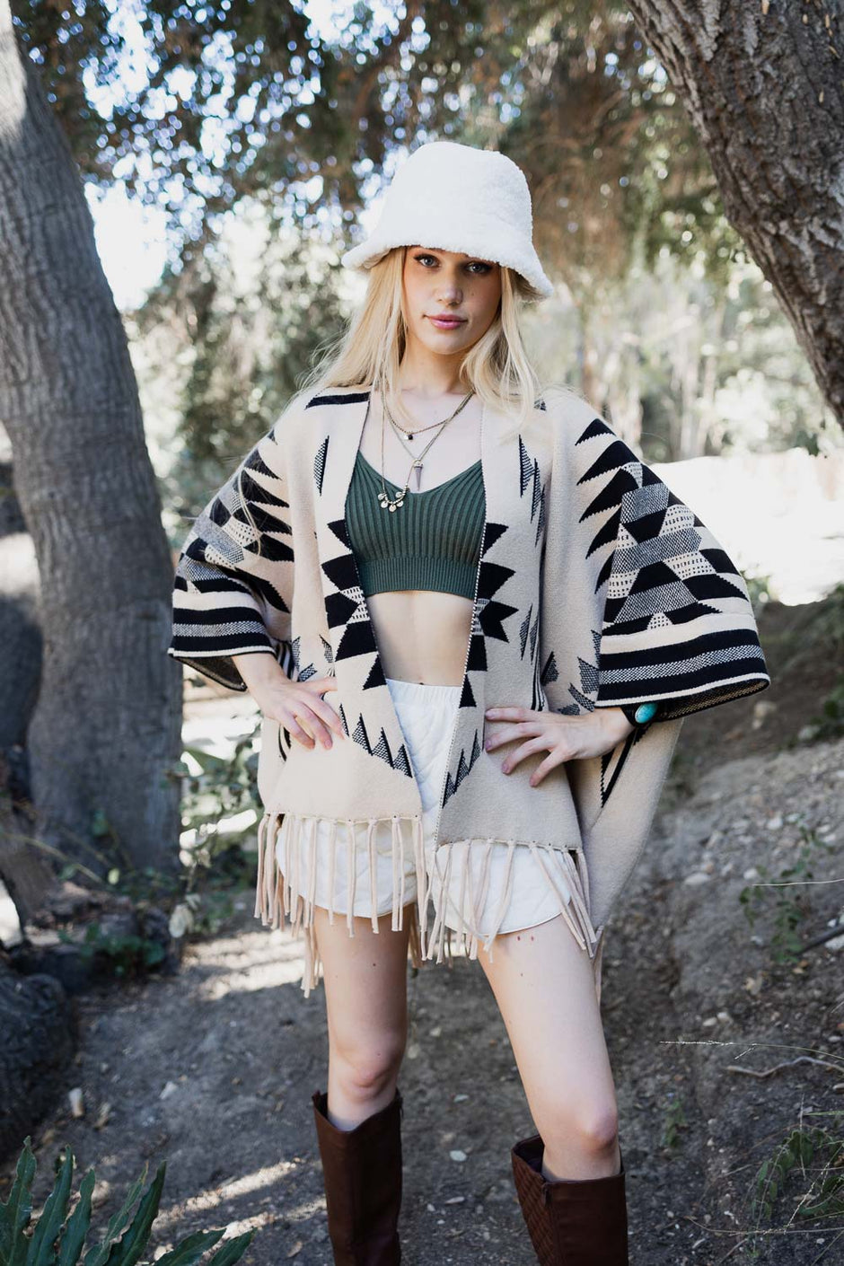 Aztec Fringed Ruana