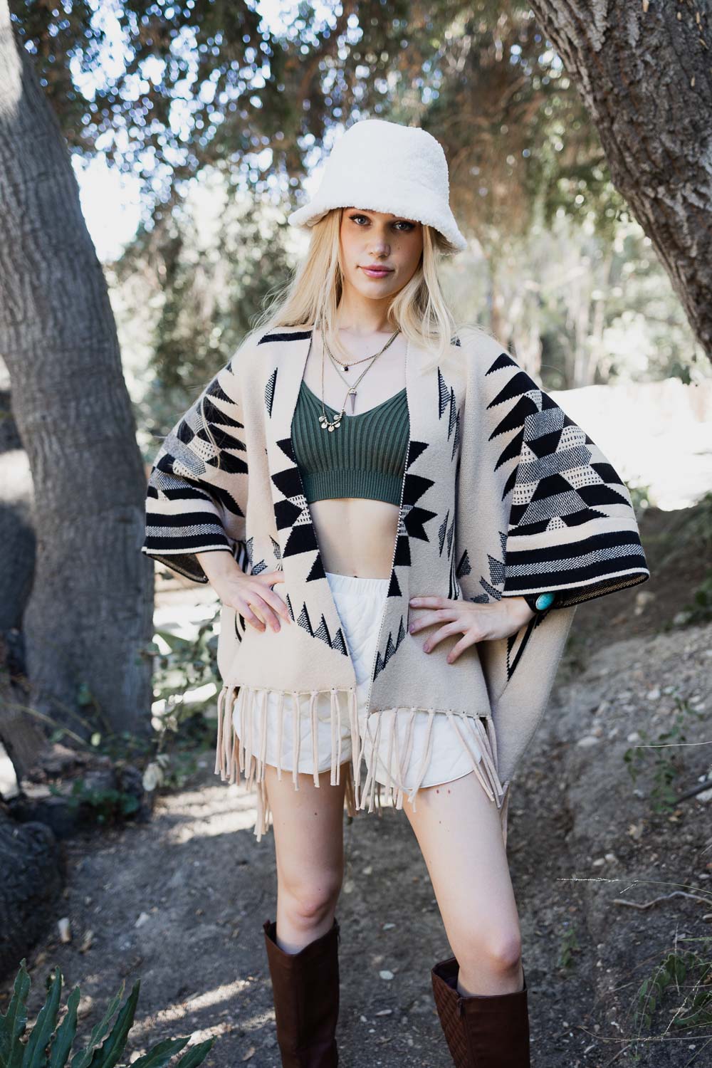 Aztec Fringed Ruana