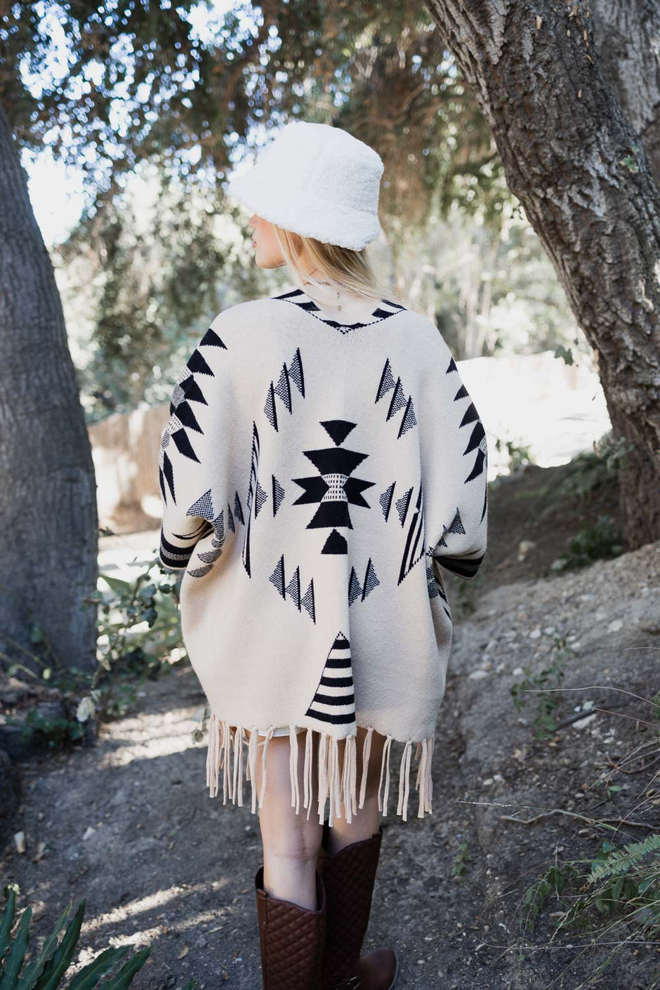 Aztec Fringed Ruana