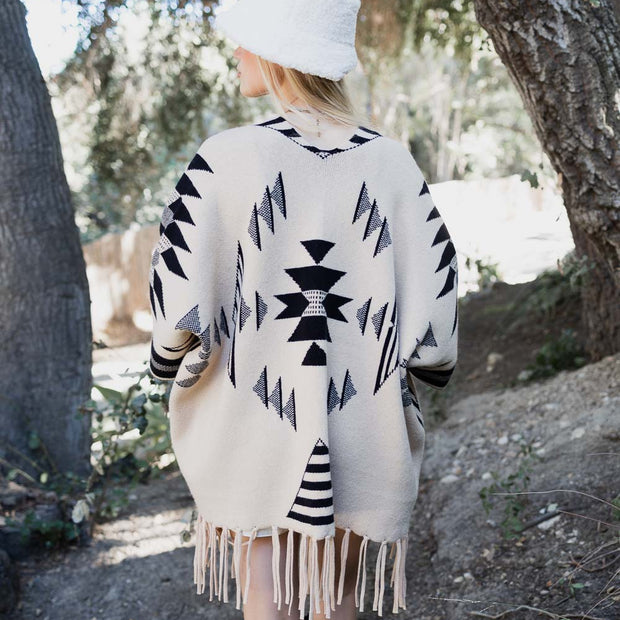 Aztec Fringed Ruana