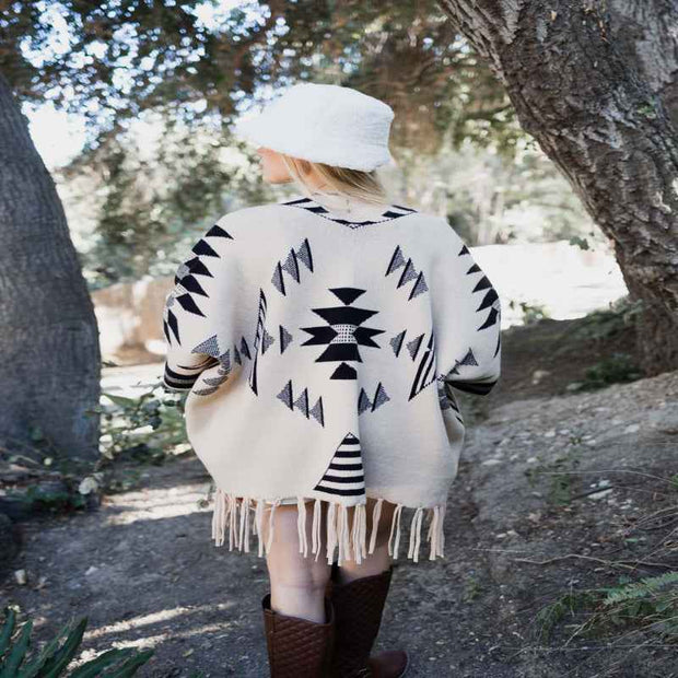 Aztec Fringed Ruana