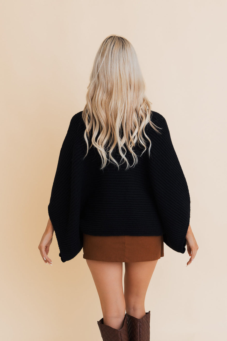 Urban Chic Ribbed Poncho