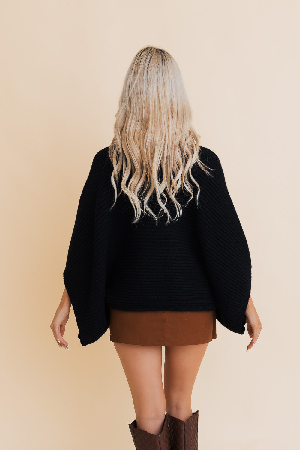 Urban Chic Ribbed Poncho