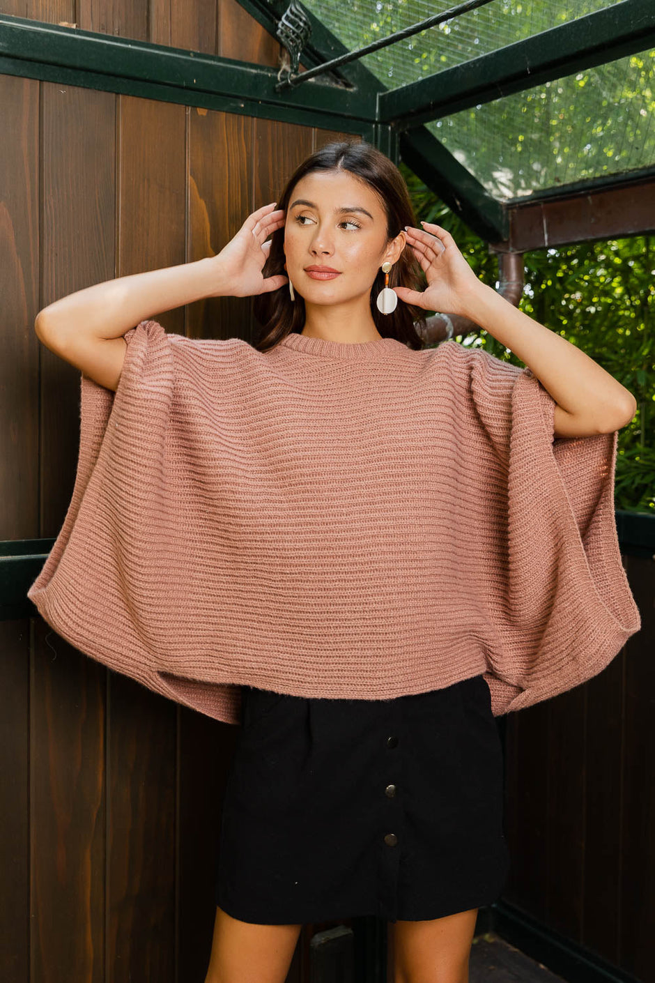 Urban Chic Ribbed Poncho