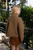 Ribbed Turtleneck Poncho