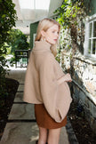 Ribbed Turtleneck Poncho