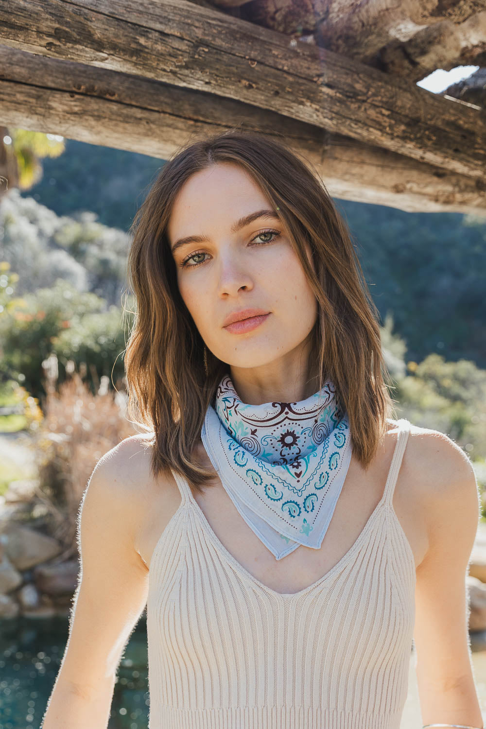 Vintage Colorful Paisley Bandanas.